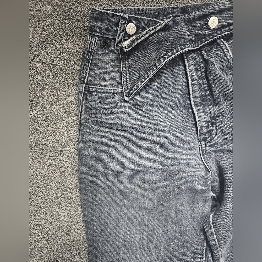VTG Roper Riding wester Jeans Women Size 3/4 Gray Extra High Rise Straight Leg - Picture 14 of 16